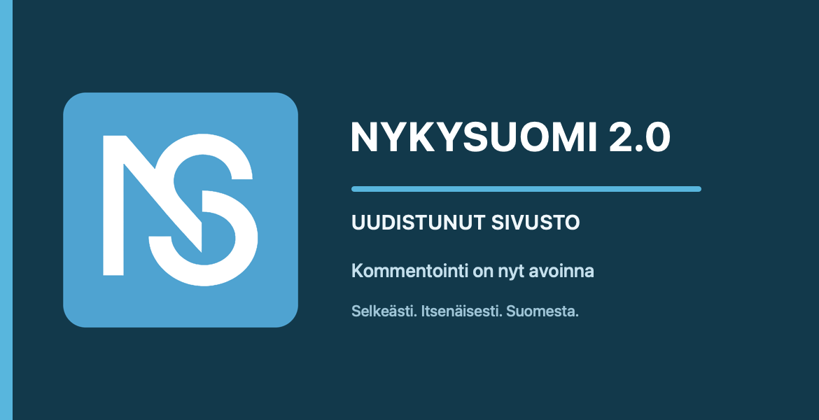 Nykysuomi 2.0 – uudistunut sivusto ja avoimet kommenttikentät